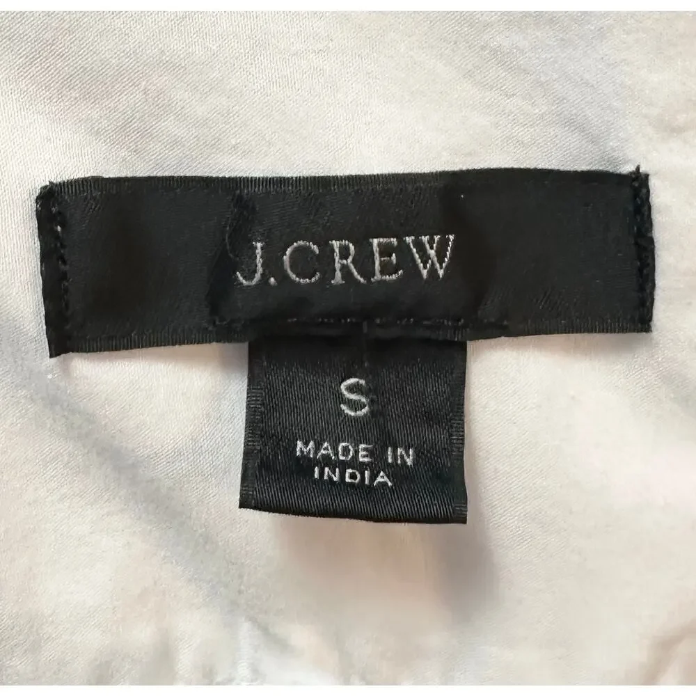J. Crew Scalloped Cotton Poplin Popover Top White BL156 Size S - Picture 12 of 14
